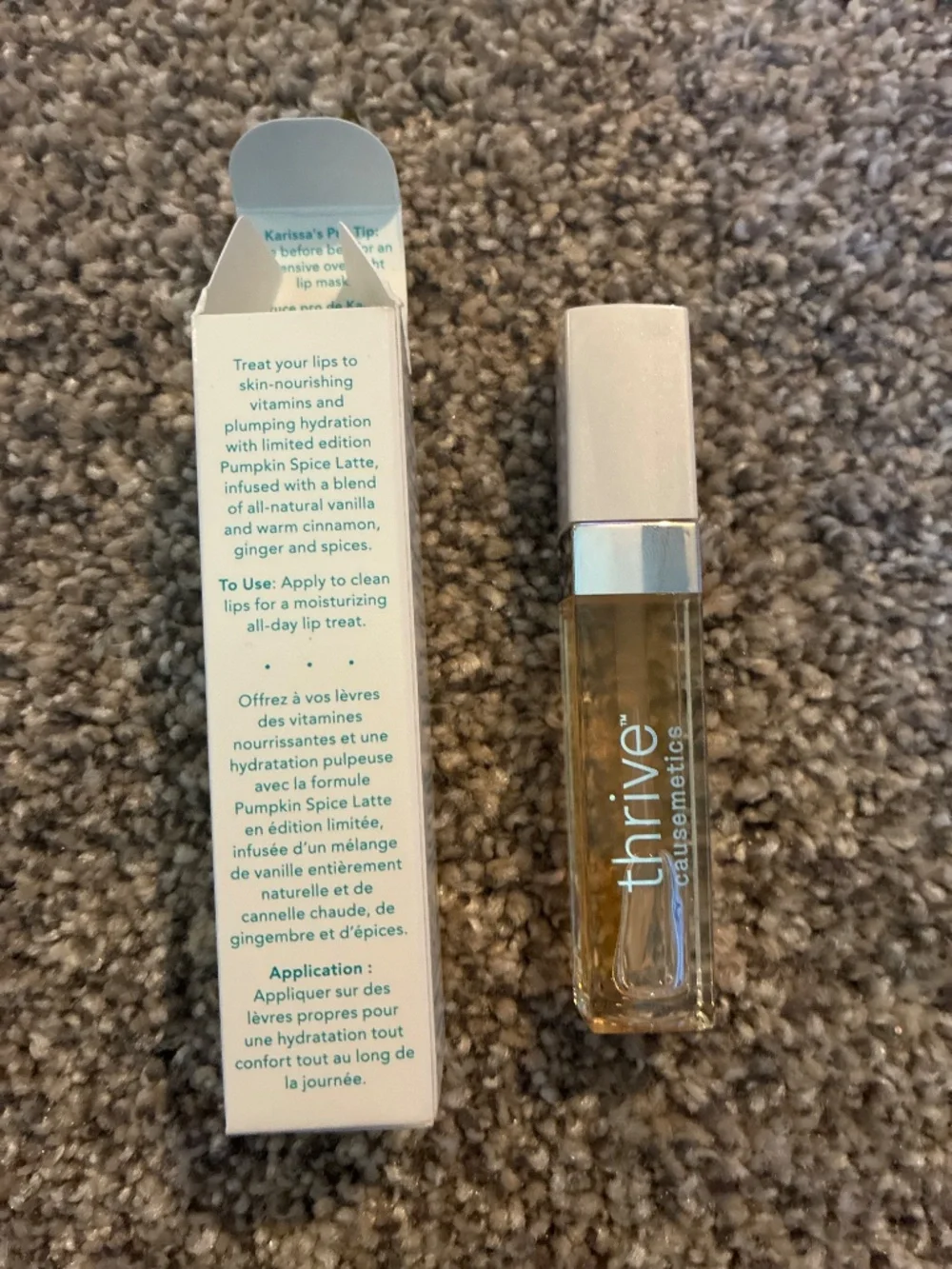 Thrive Causemetics Liquid Balm Lip Treatment Pumpkin Spice Latte